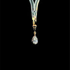 Black Rhodium Pear Diamond Charm