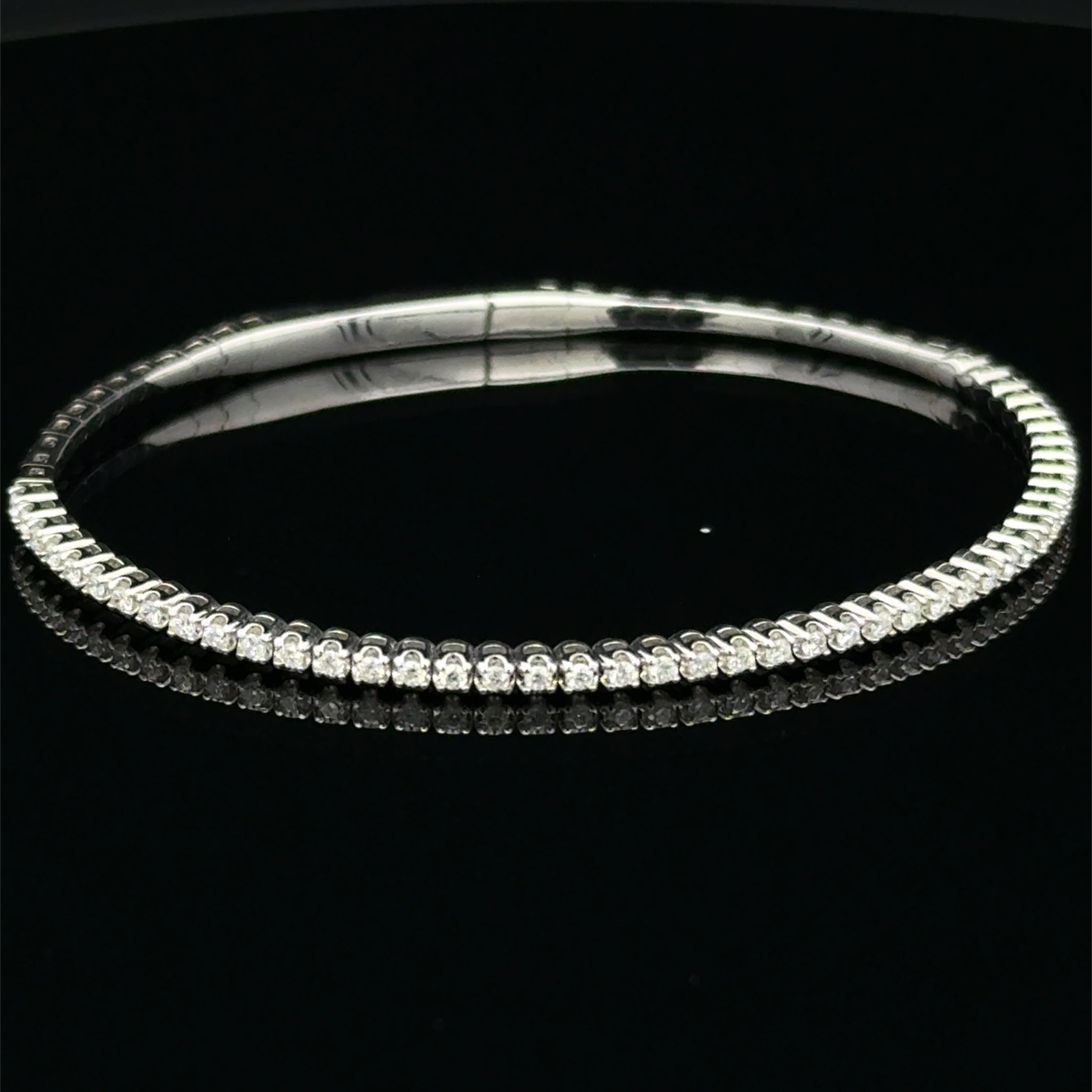 Flexi Link Diamond White Gold Bangle