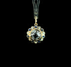 Topaz Halo Flower Charm