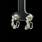 Emerald-Cut Diamond Drop Yellow Gold Earrings