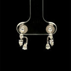 Emerald-Cut Diamond Drop Yellow Gold Earrings