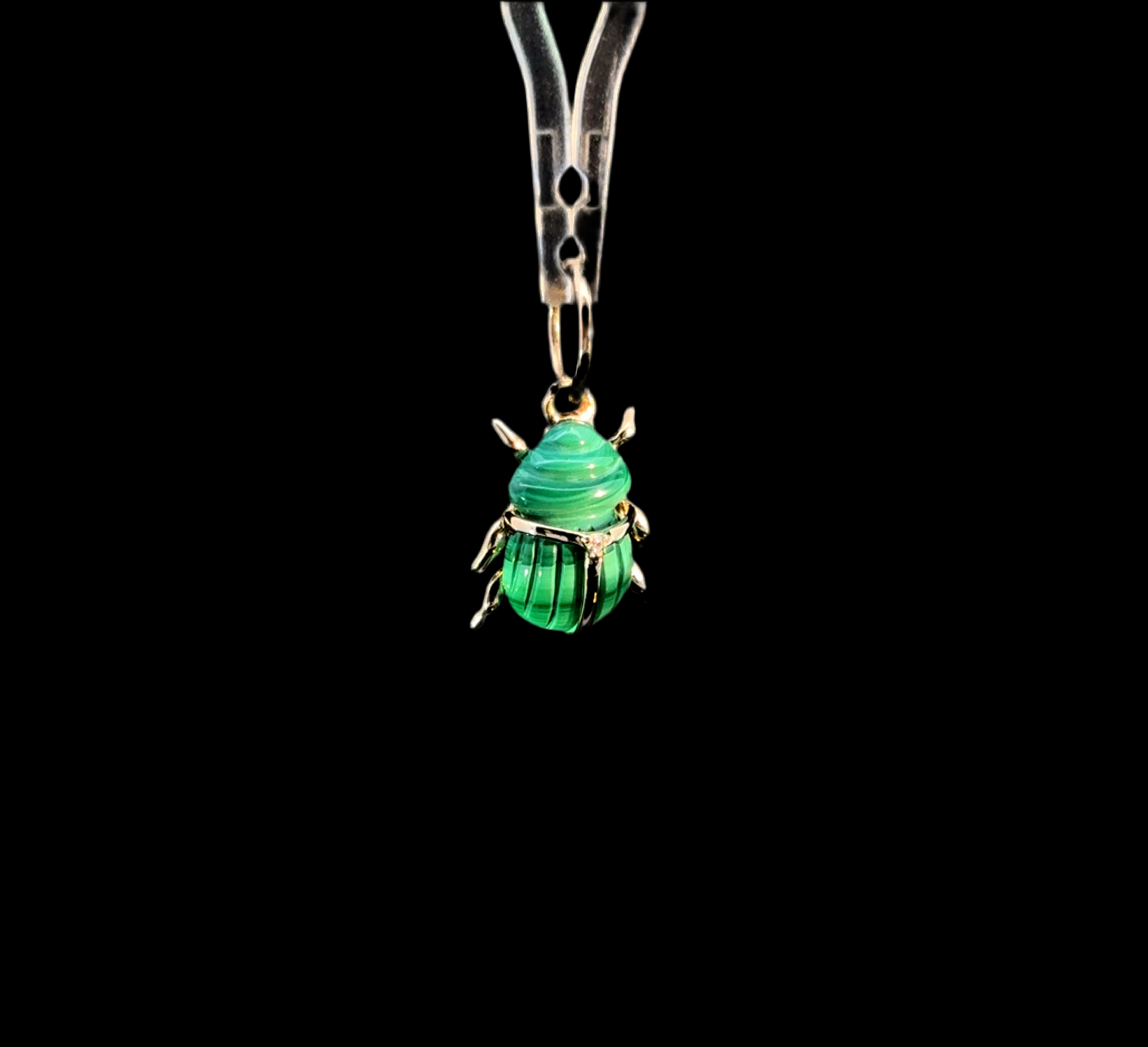 Malachite Guardian Bug Charm