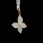 Diamond Pavé Butterfly Yellow Gold Charm
