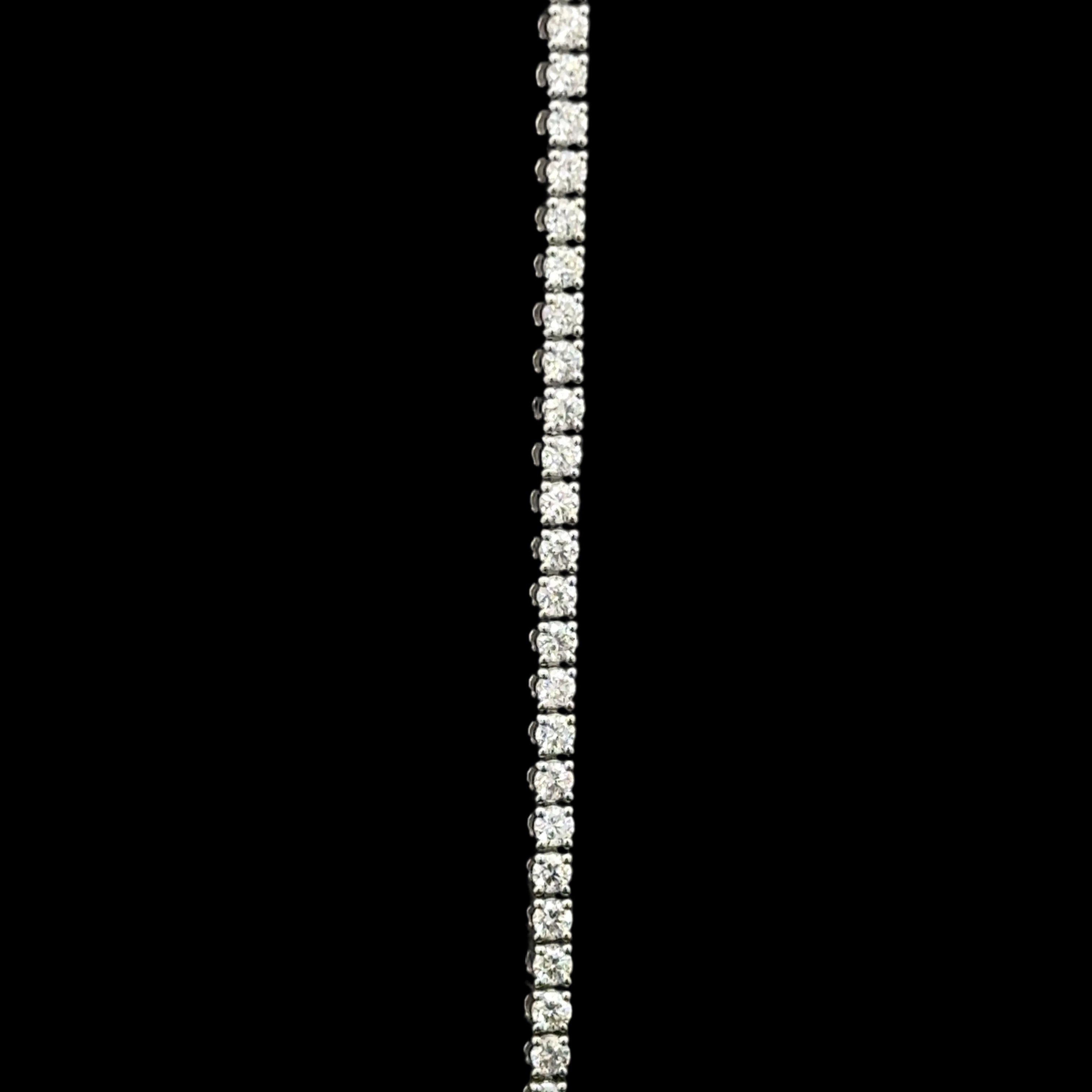 Diamond Micro Pavé White Gold Tennis Bracelet