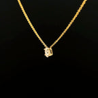 Oval Cut Diamond Pendant Yellow Gold Pendant