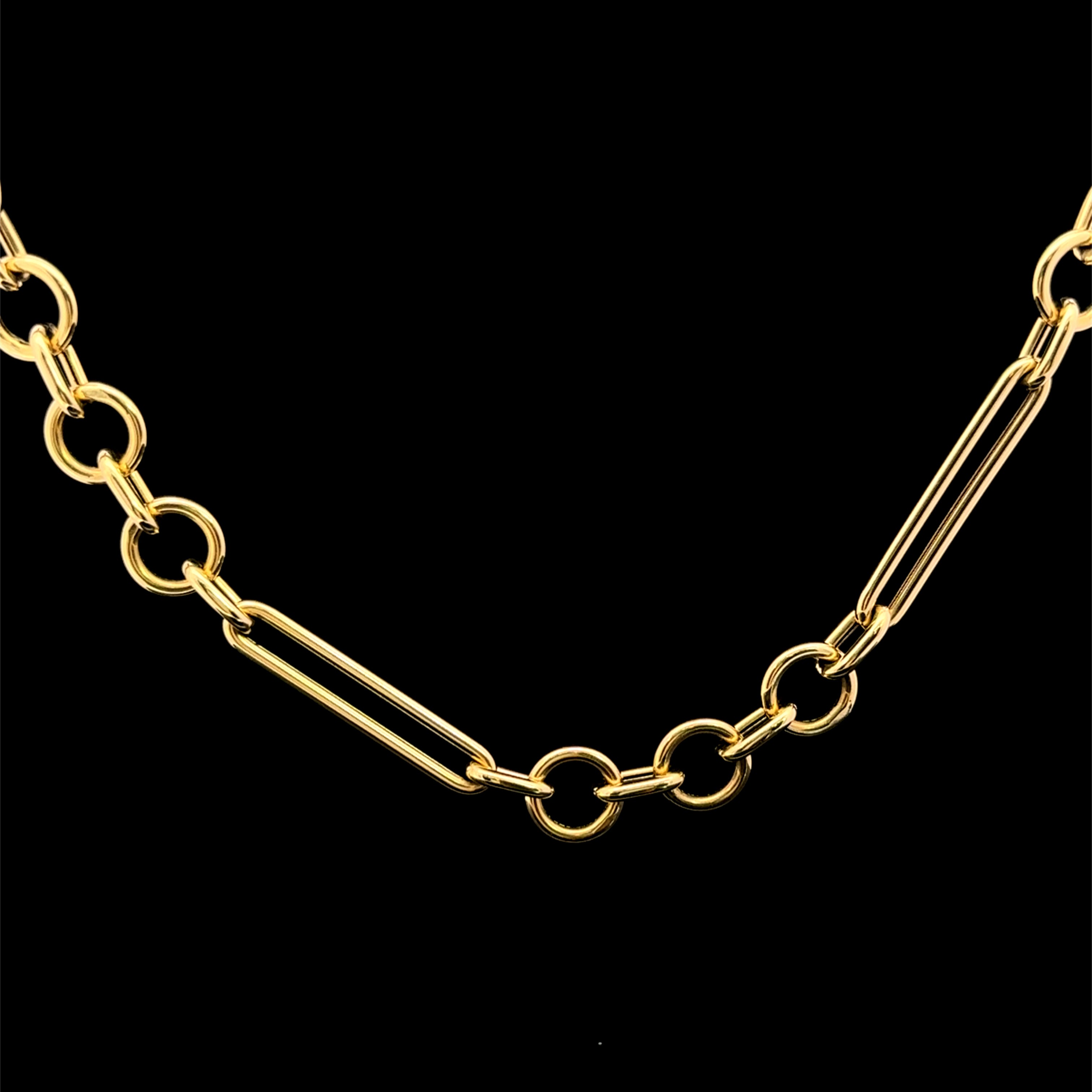 XLarge Clip & Round Link Yellow Gold Chain