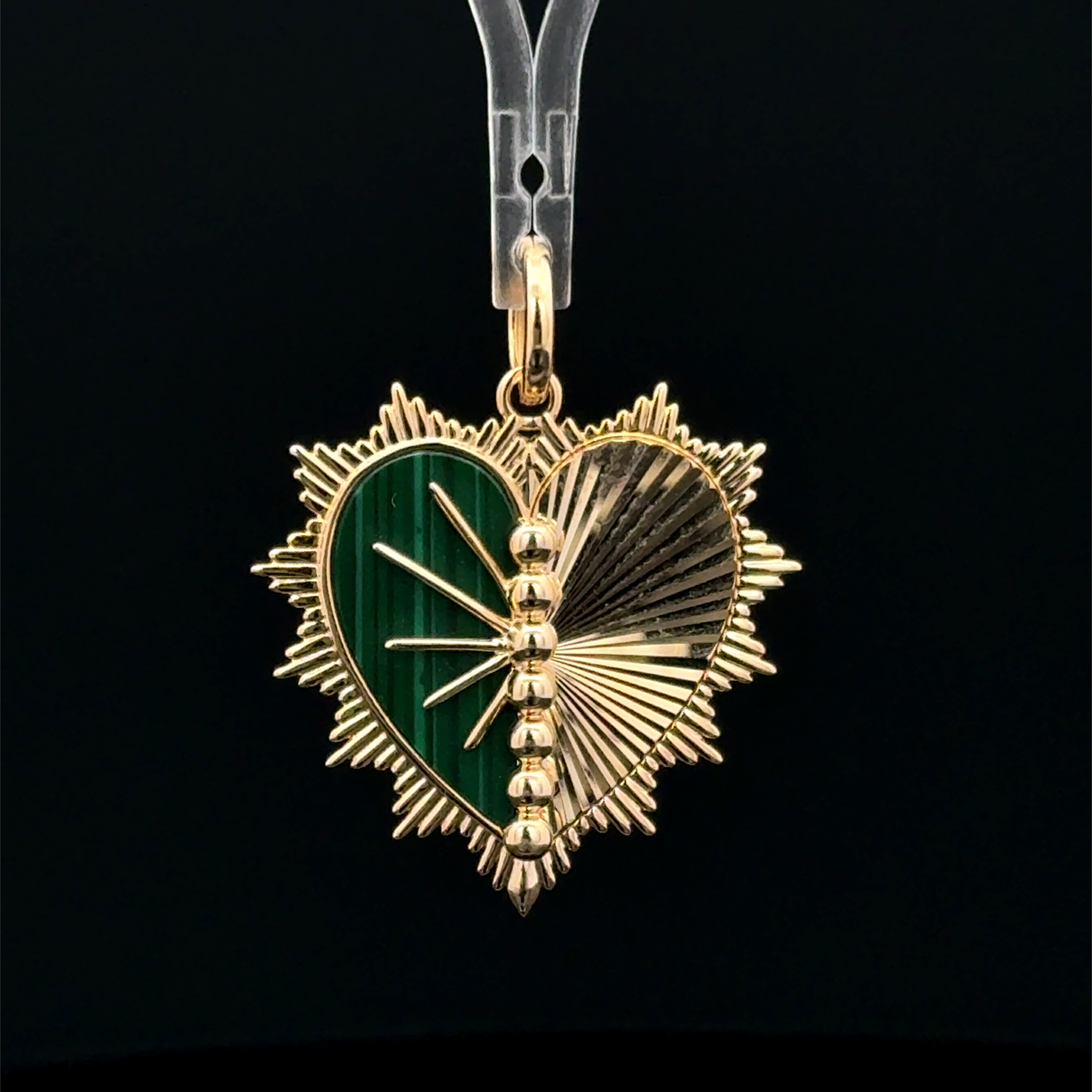 Malachite Glow Heart