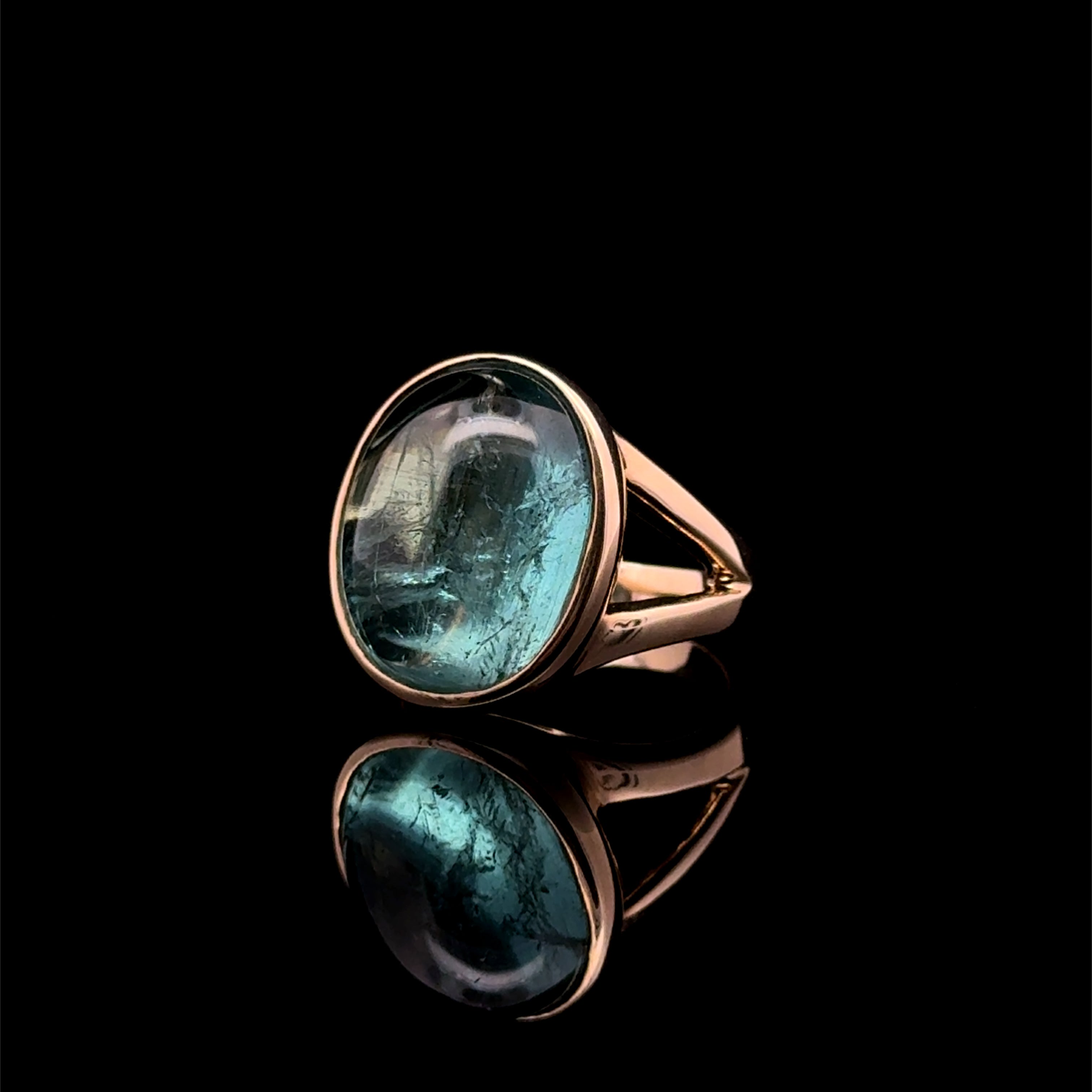 Bezel-Set Tourmaline Ring