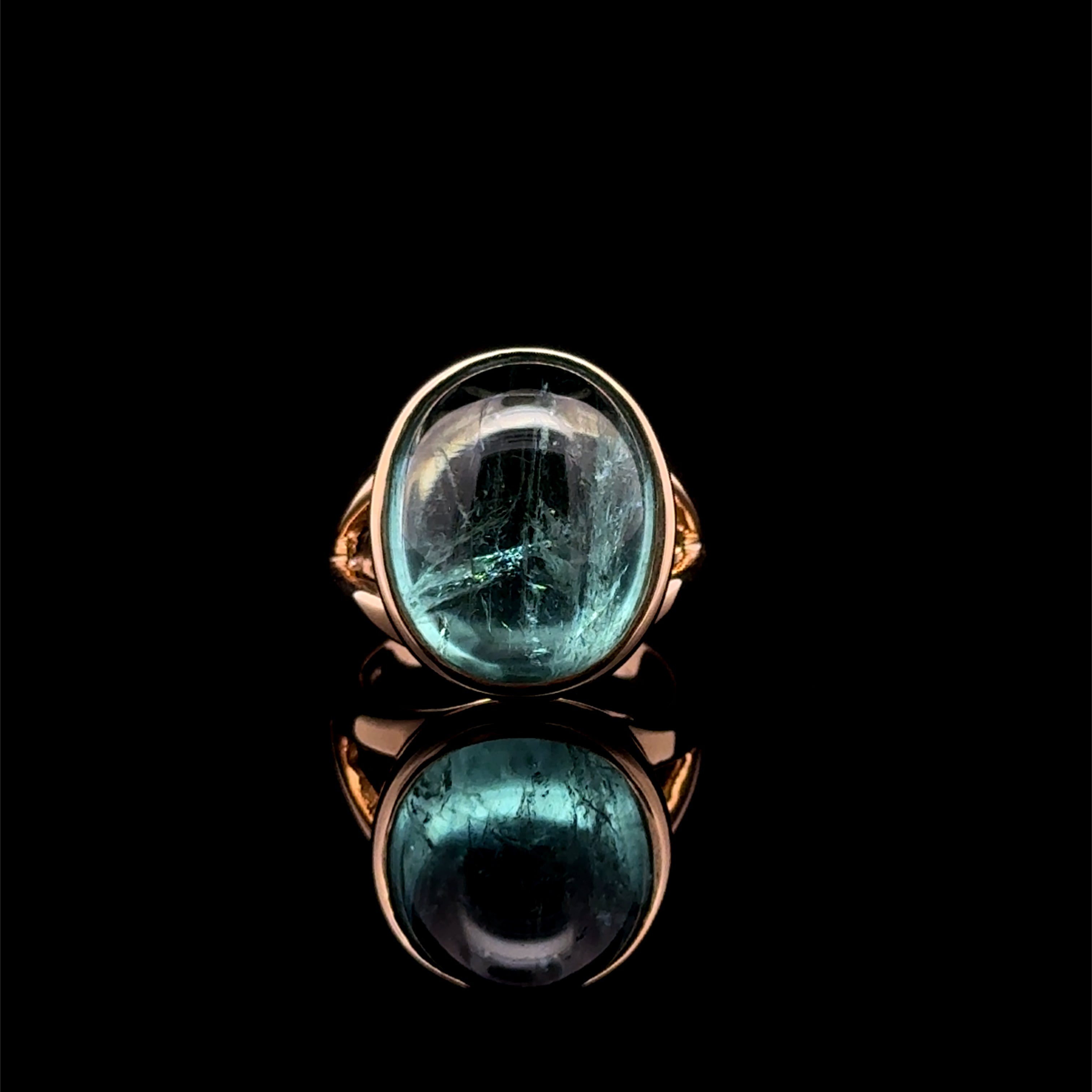 Bezel-Set Tourmaline Ring