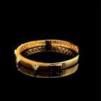 PATH DIAMOND YELLOW GOLD BANGLE