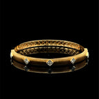 PATH DIAMOND YELLOW GOLD BANGLE