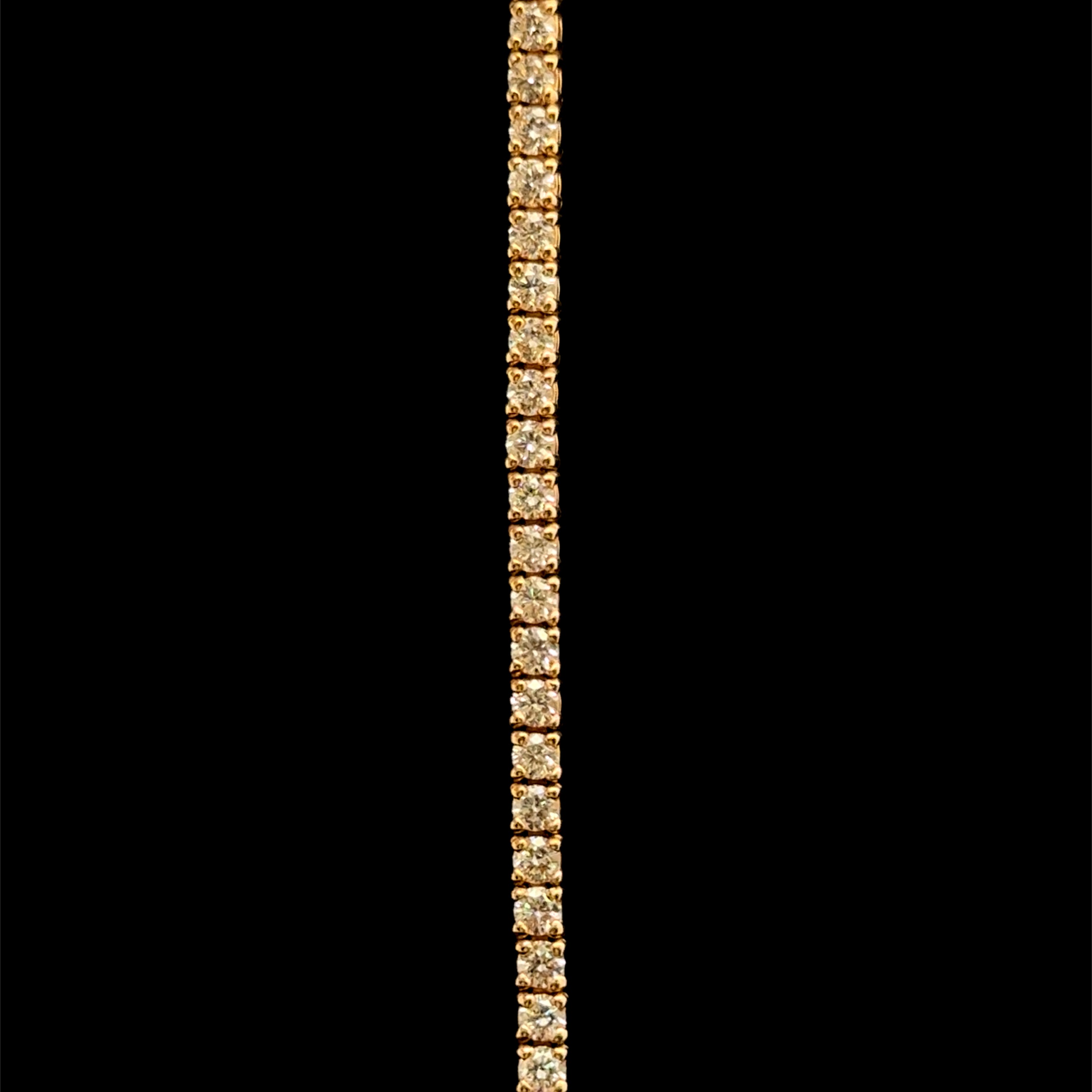 Diamond All Round Yellow Gold Tennis Bracelet