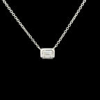 Diamond Bezel White Gold Pendant