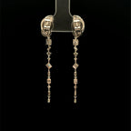 Multi Shape Diamond Dangle White Gold Earrings