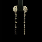 Multi Shape Diamond Dangle White Gold Earrings