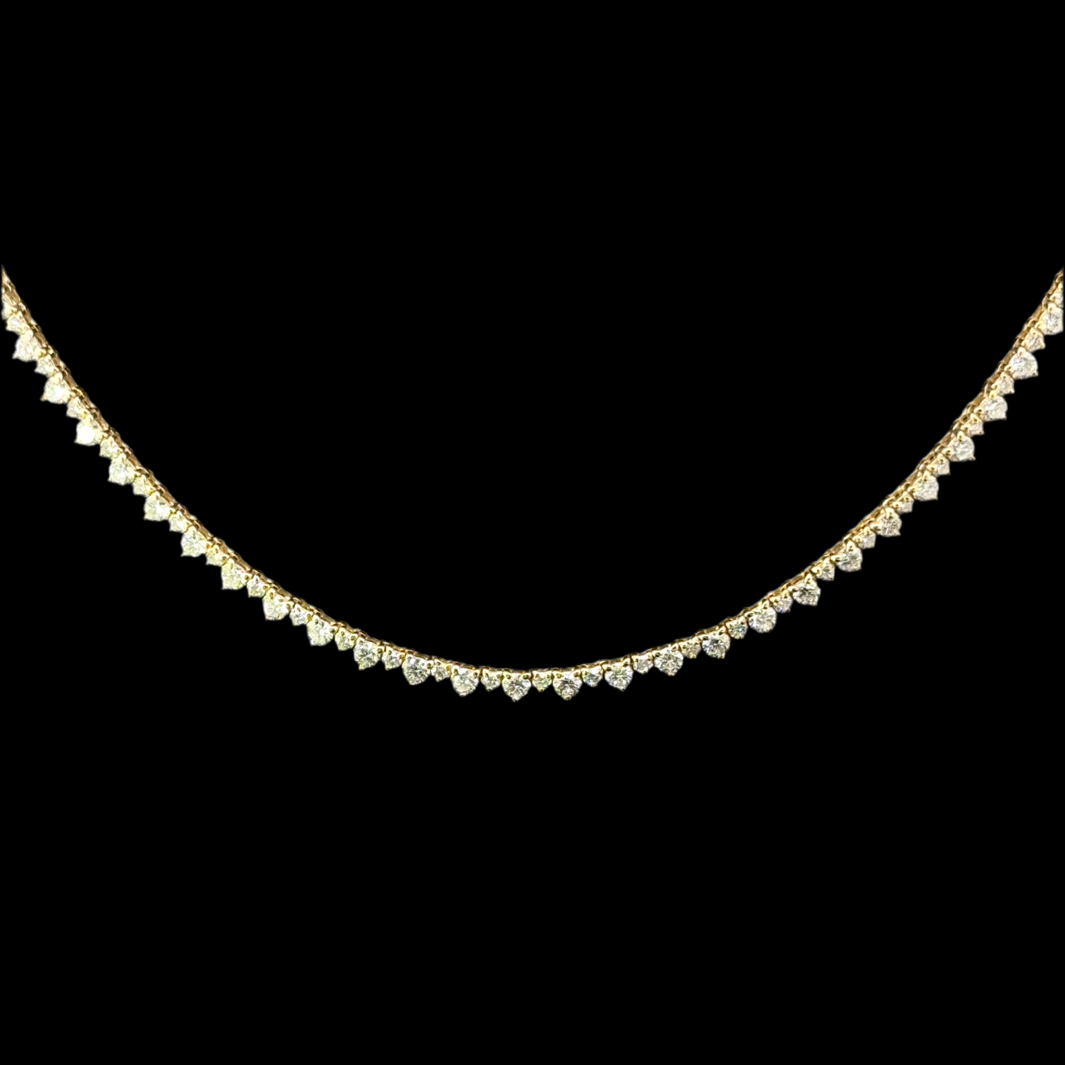 Soleil Yellow Gold Tennis Necklace