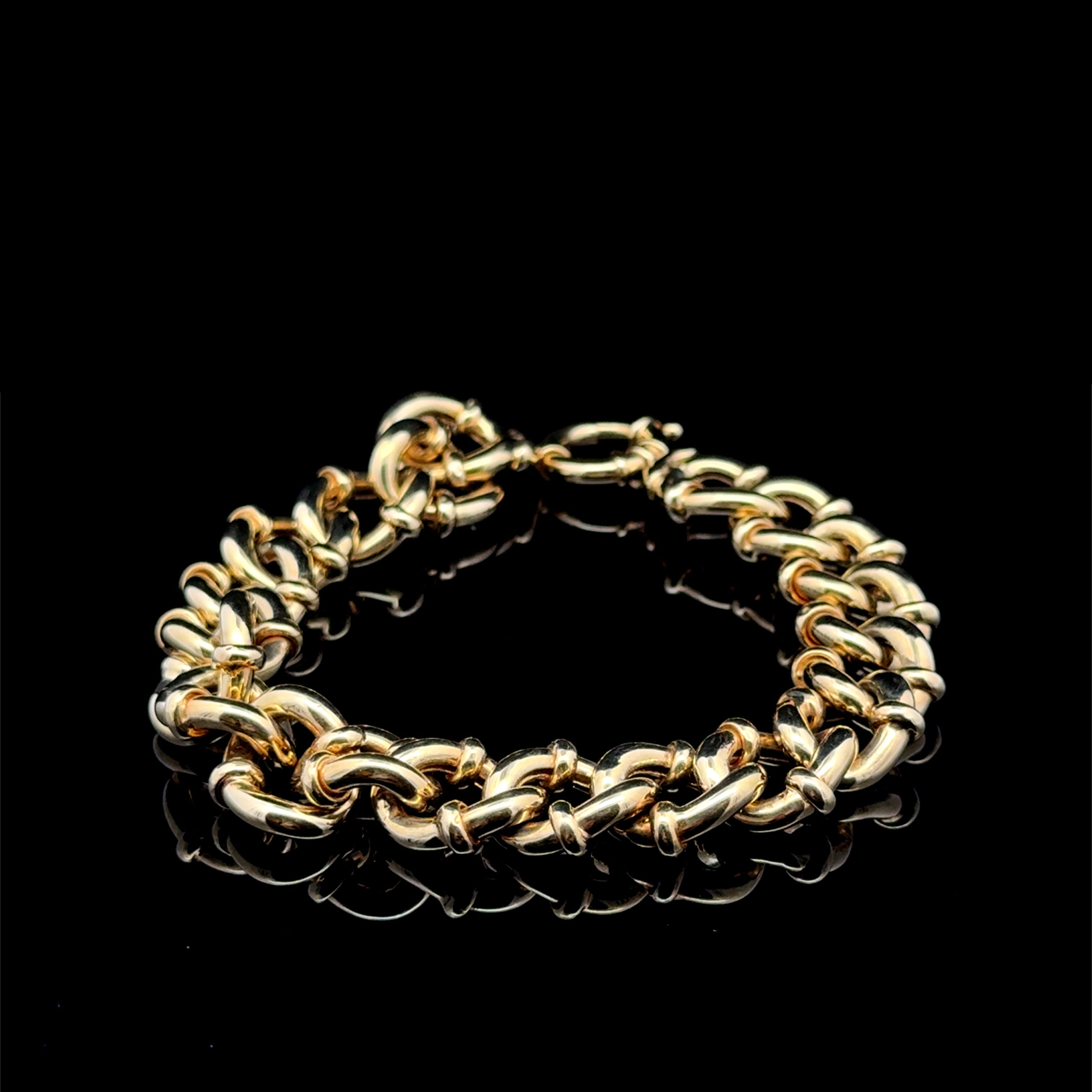 Yellow Gold Link Bracelet XL