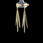 Triple Linea Gold Drops Earrings