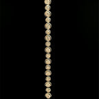Round Diamond Bezel White Gold Tennis Bracelet