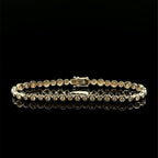 Round Diamond Bezel White Gold Tennis Bracelet
