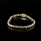 Round Diamond Bezel White Gold Tennis Bracelet