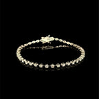 Diamond Square-Link White Gold Tennis Bracelet