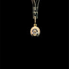 Fluted Oval Cut Diamond Charm