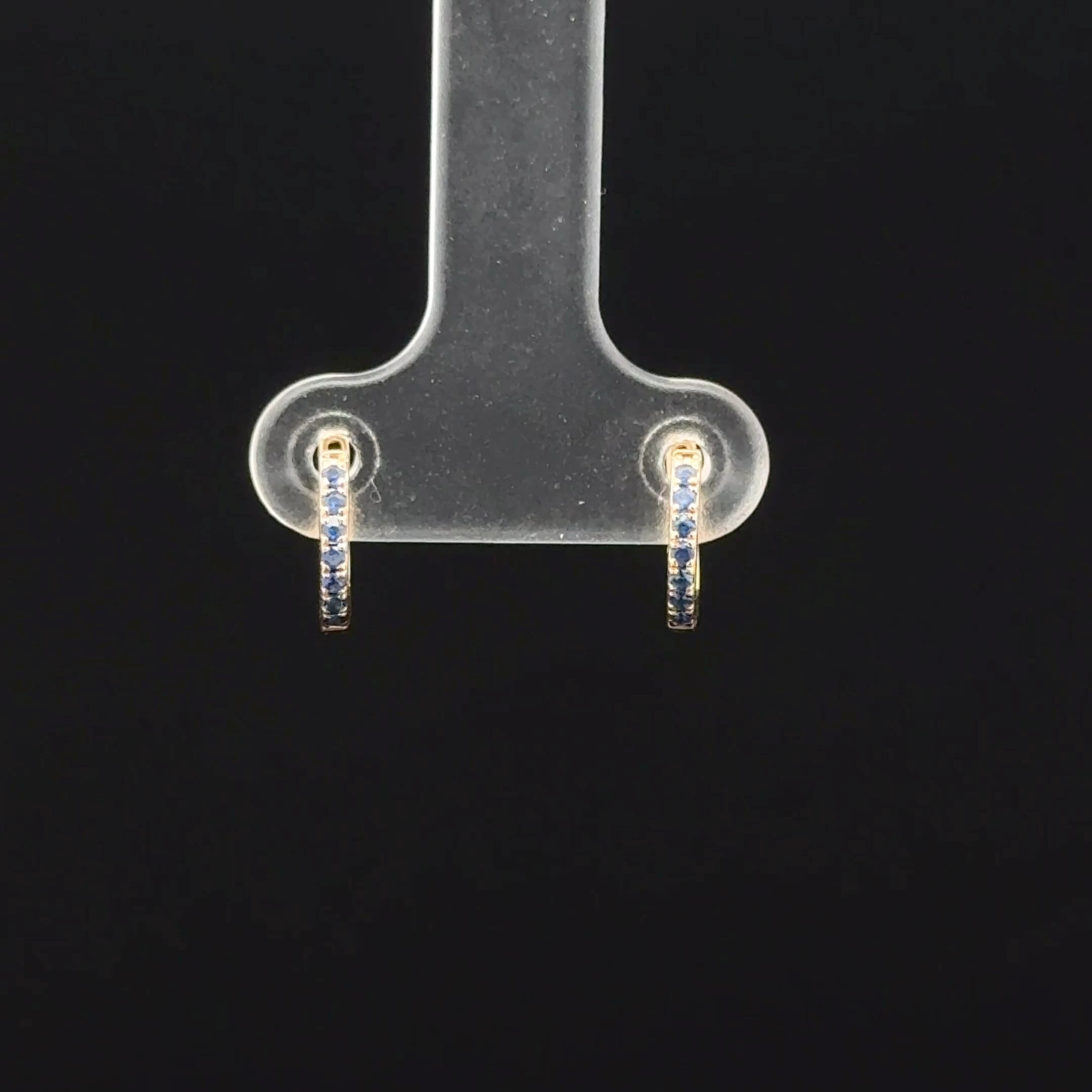 SAPPHIRE WHISPER HOOP EARRINGS