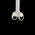 MIDNIGHT BAGUETTE HOOP EARRINGS