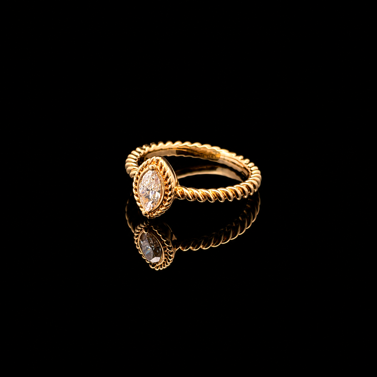 Twisted Vine Diamond Ring
