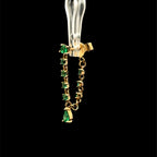 Single Emerald Yellow Gold Hidden Link Back