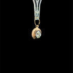 Fluted Oval Cut Diamond Charm