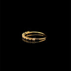 Diamond Square Prong Yellow Gold Ring