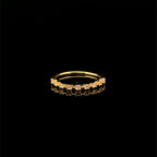 Diamond Square Prong Yellow Gold Ring