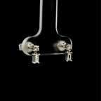 Mixed Classic & Baguette Diamond Link White Gold Earring