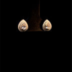 Ribbed Pear Diamond Studs
