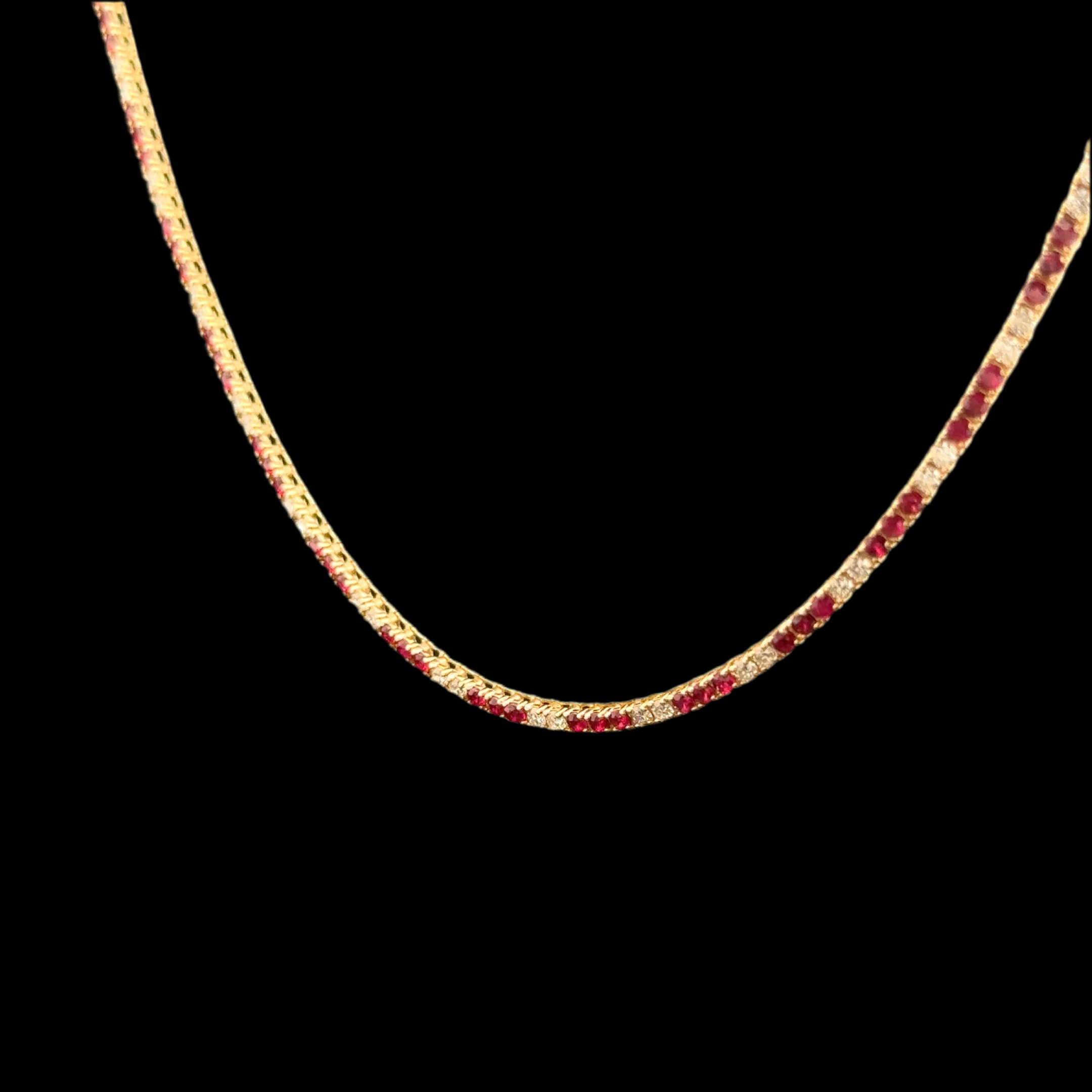 RUBY RHYTHM TENNIS NECKLACE