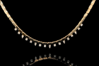 Multi Shape Yellow Gold Mirror Linked Necklace