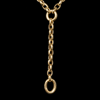 Round Link Yellow Gold Tie Chain