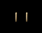 Diamond Pavé Huggie Yellow Gold Earrings