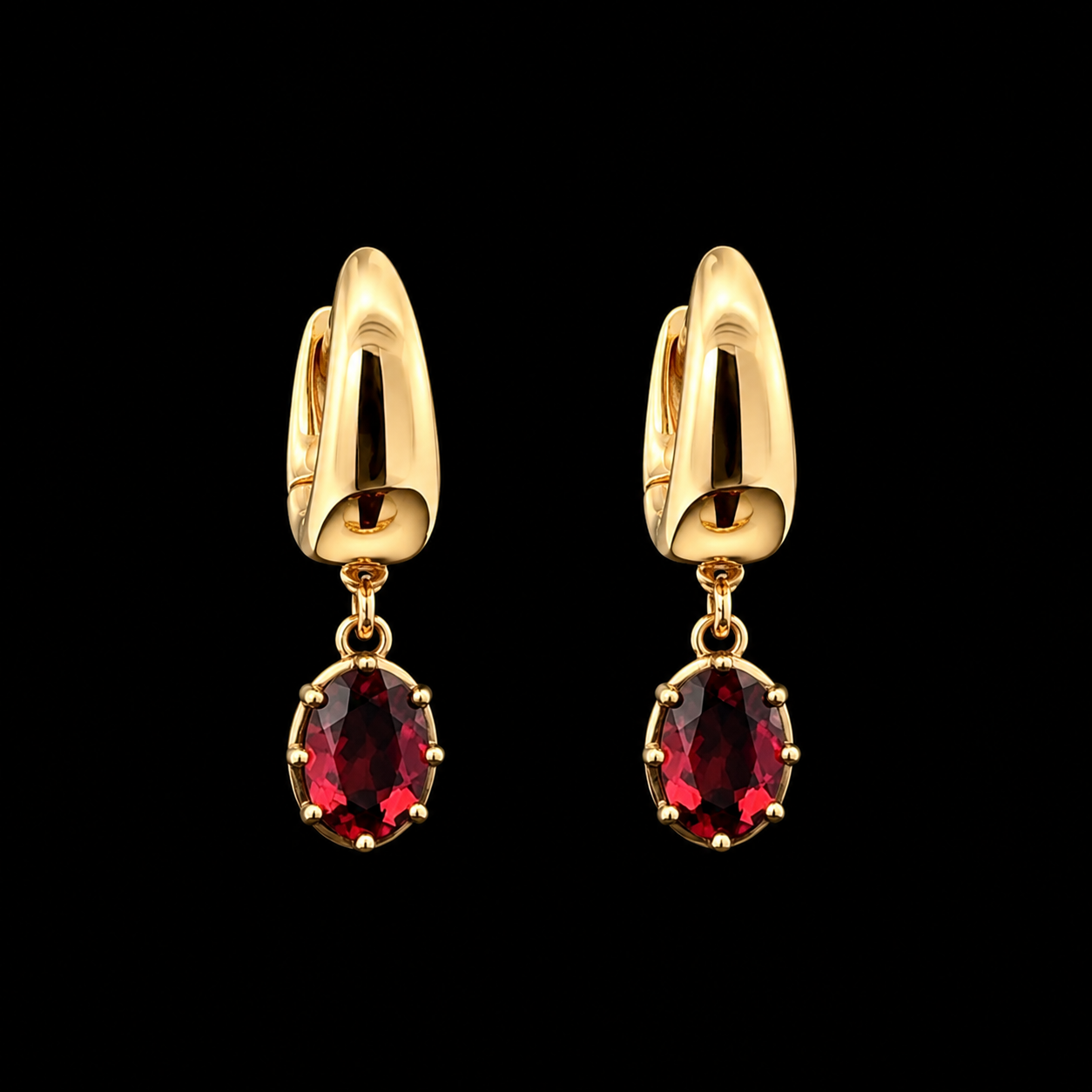 Pink Tourmaline Drop Earrings