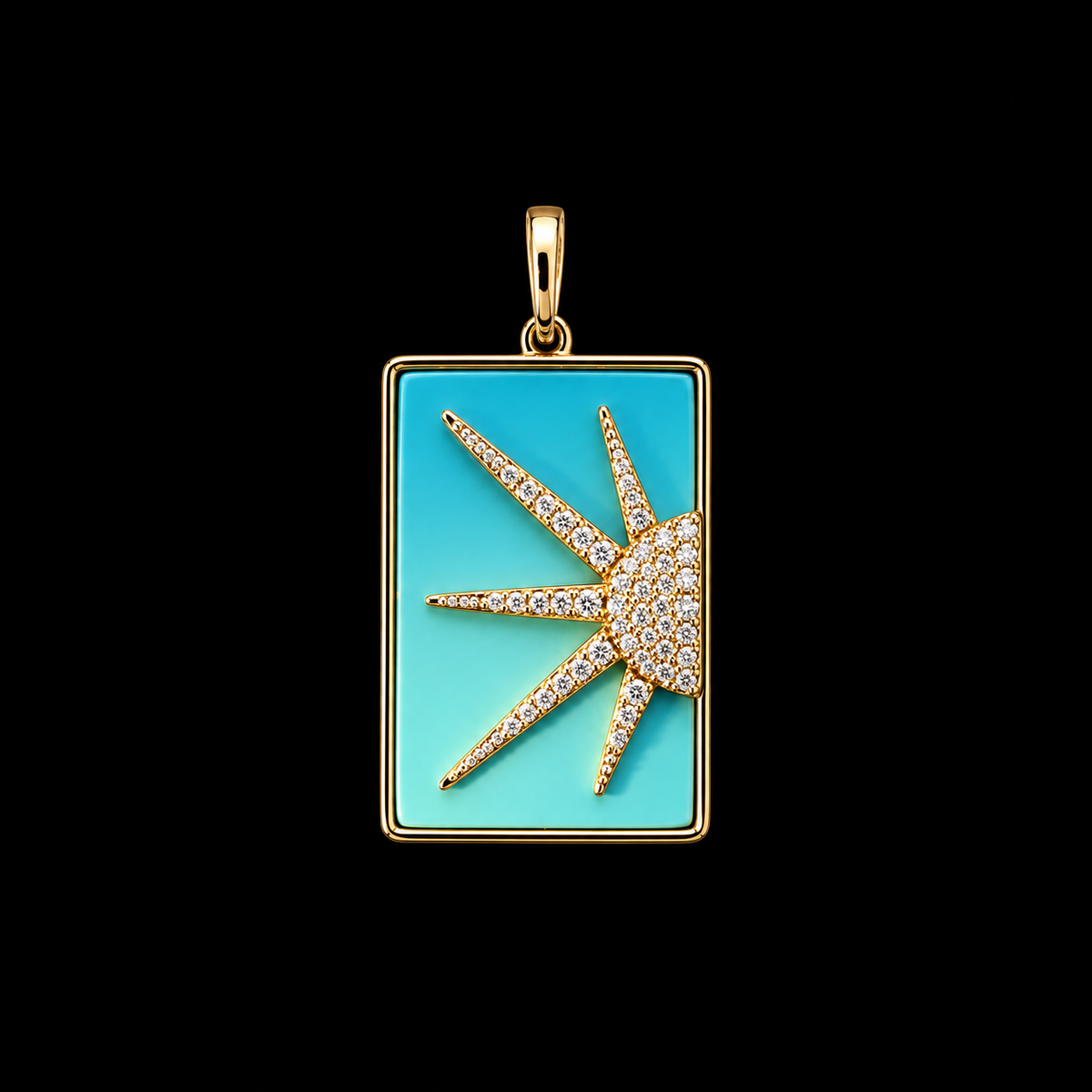 Solar Flare Turquoise Charm