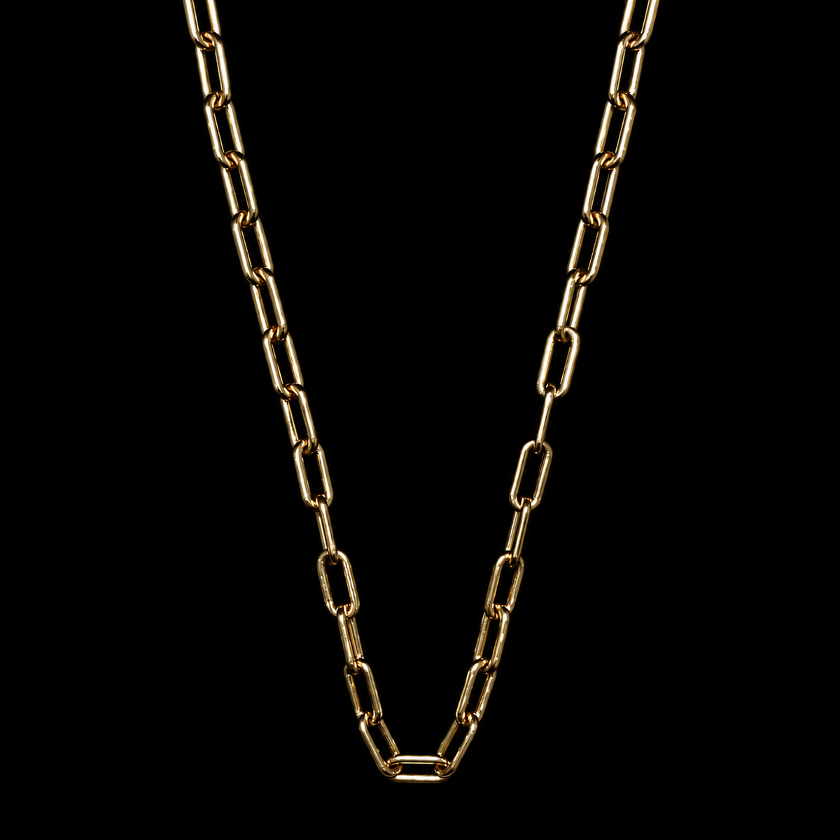 Polished Paperclip Chain Necklace
