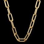 Polished Paperclip Chain Necklace
