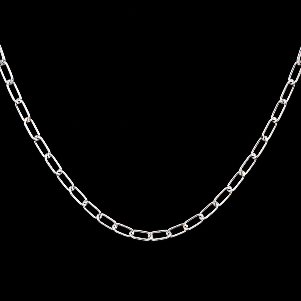 White Gold Clip Chain