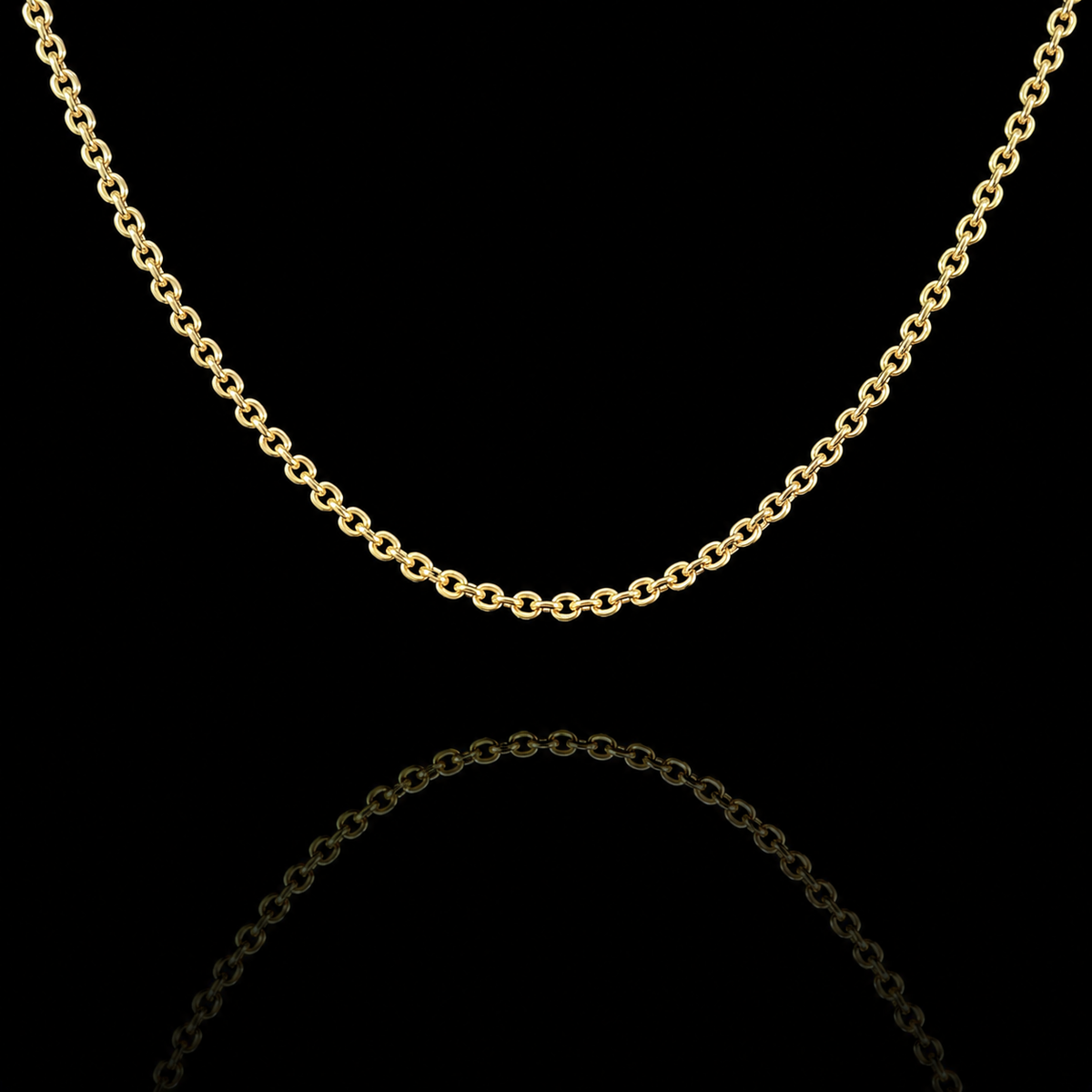 Round Link Yellow Gold Chain
