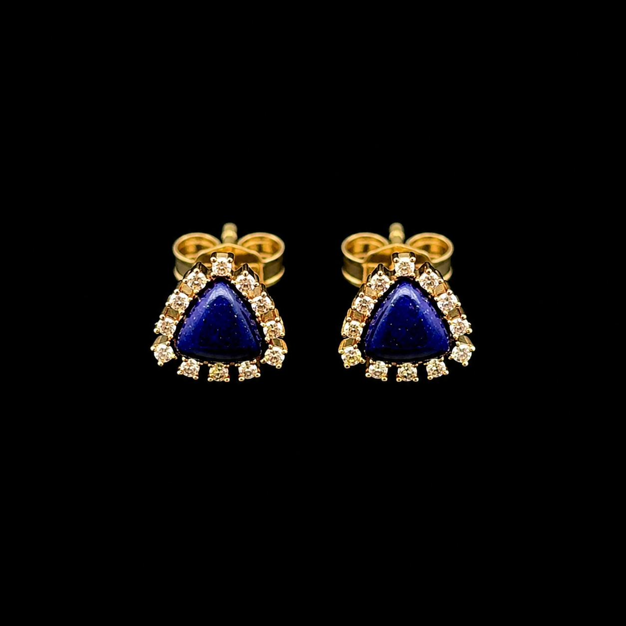 Royal Trilliant Lapis Studs