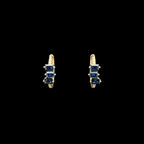 MIDNIGHT BAGUETTE HOOP EARRINGS
