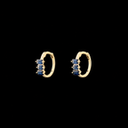 MIDNIGHT BAGUETTE HOOP EARRINGS