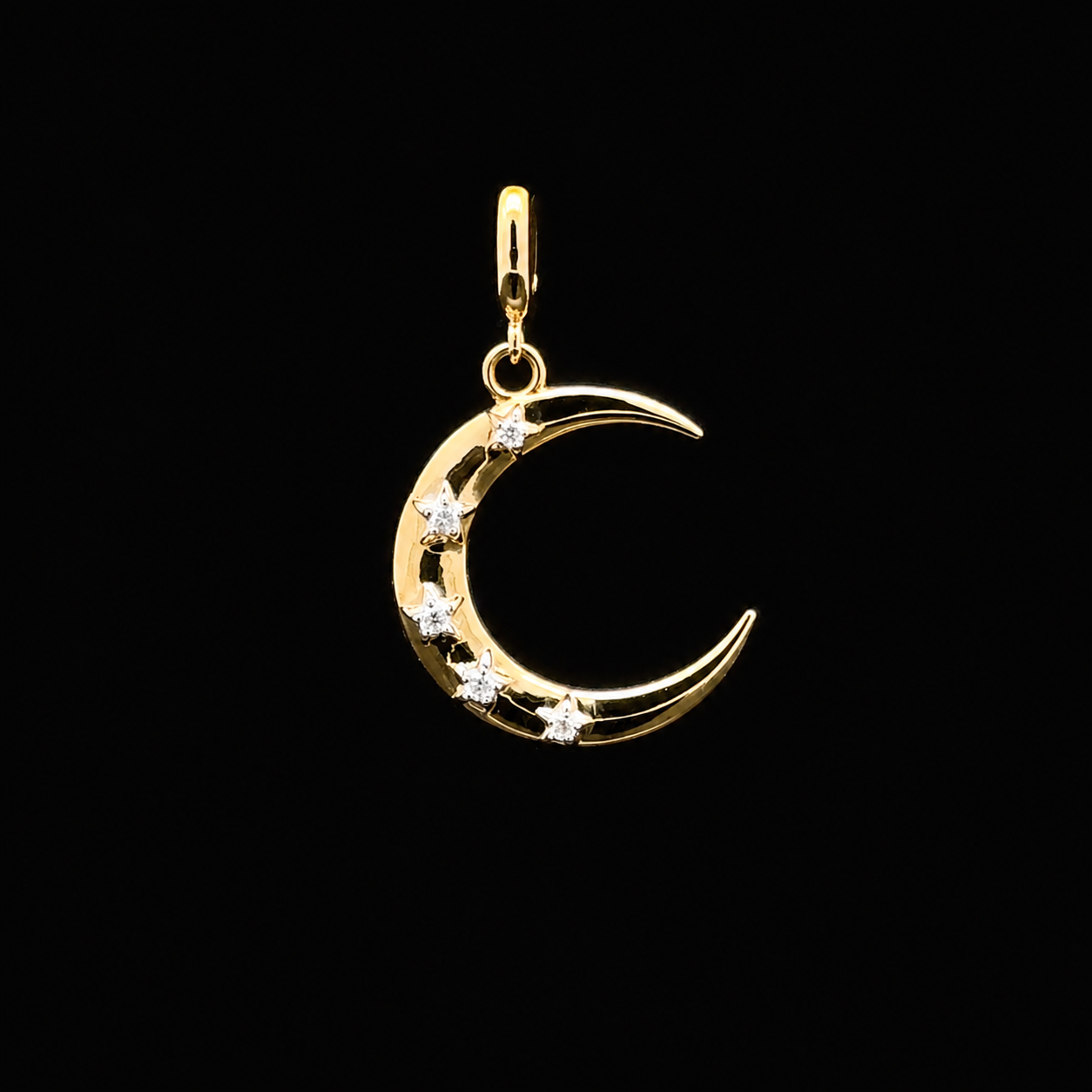 STARDUST CRESCENT DIAMOND MOON